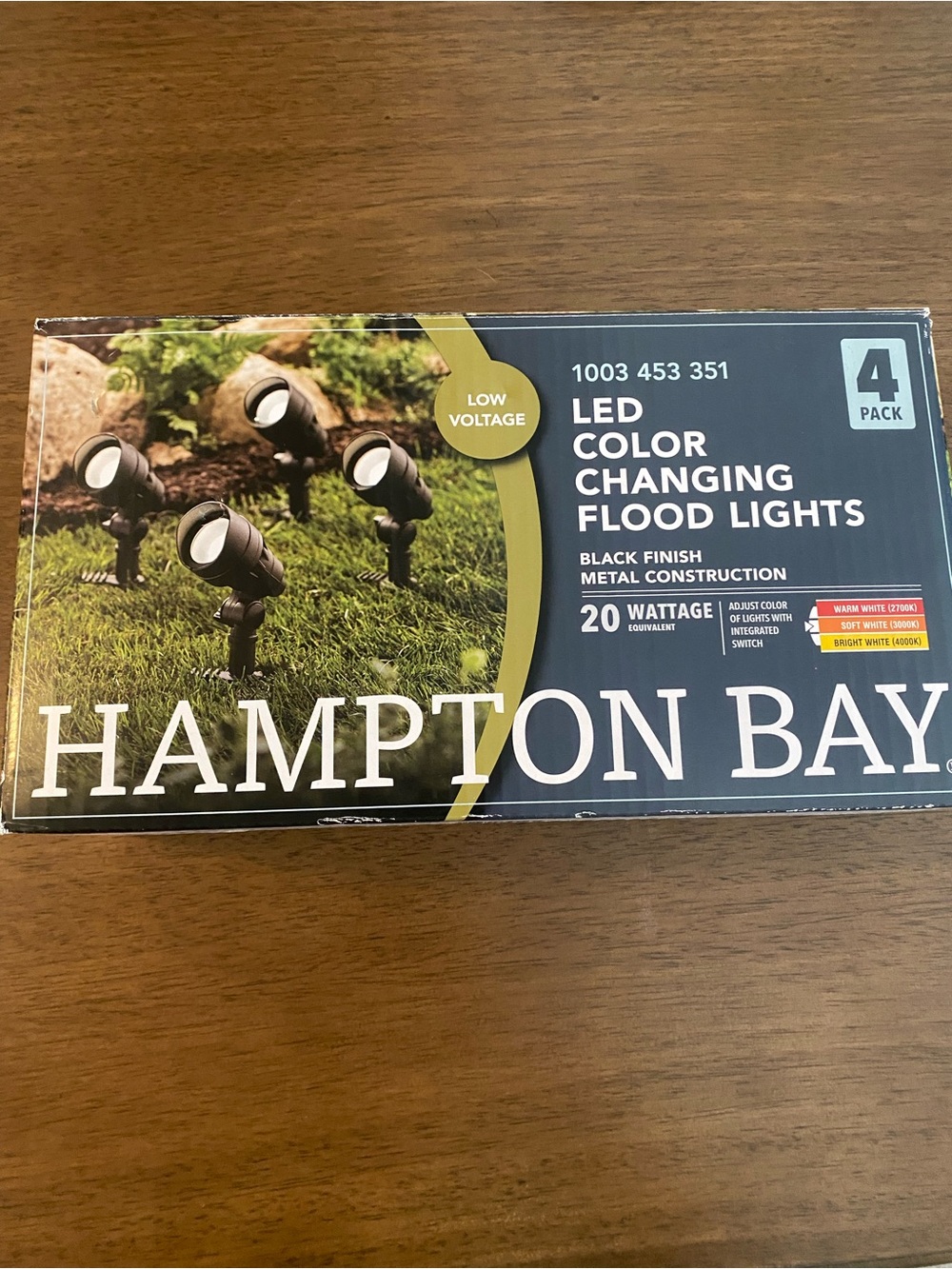 Hampton Bay LED Color Changing Flood Lights - Black